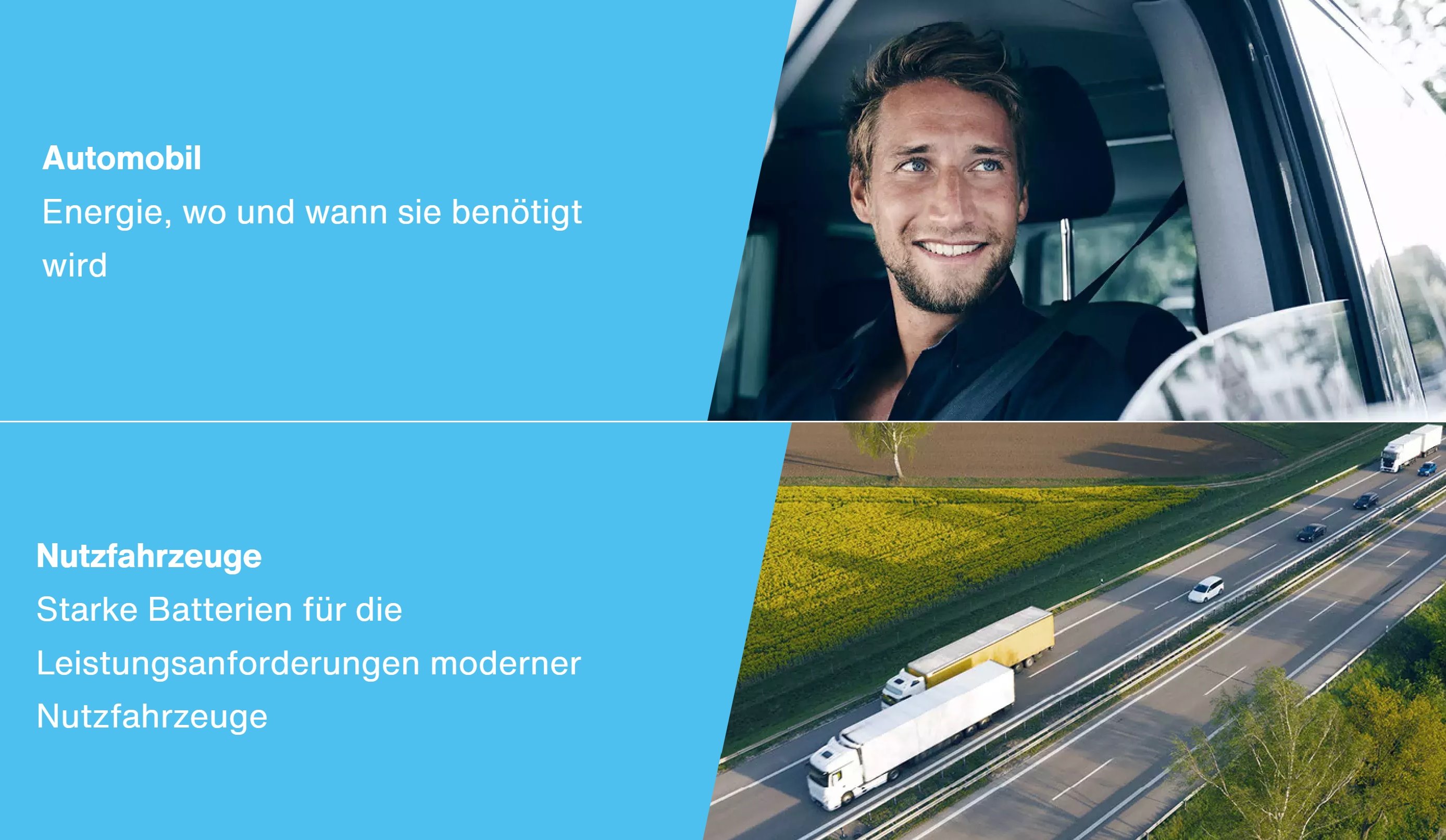 "Exide Autobatterien & Power Batterien – zuverlässige Energie für Autos, Nutzfahrzeuge und Powersport-Fahrzeuge."