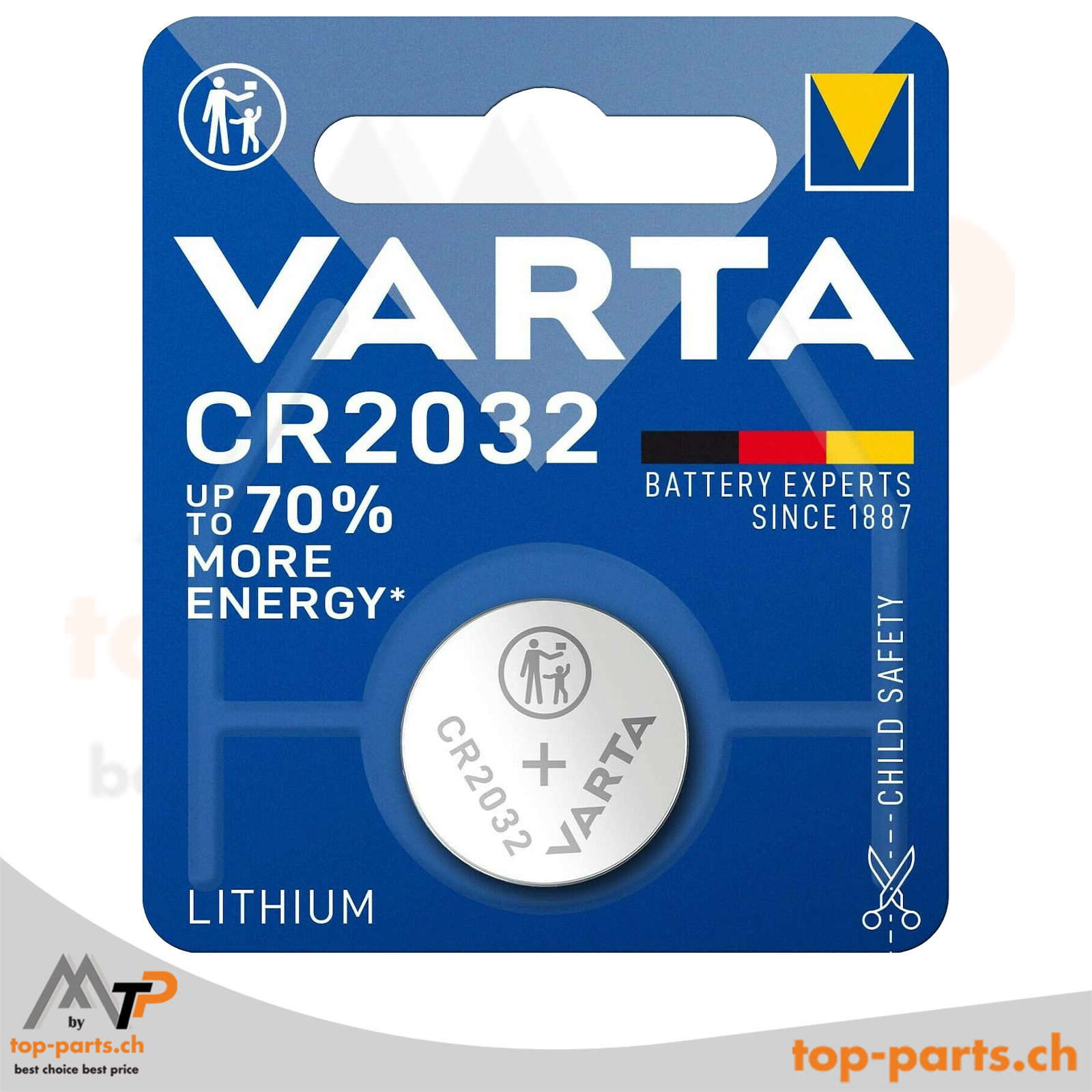 "Varta Knopfzellen in markentypischer Verpackung – hochwertige Energie für Uhren, Autoschlüssel und medizinische Geräte."
