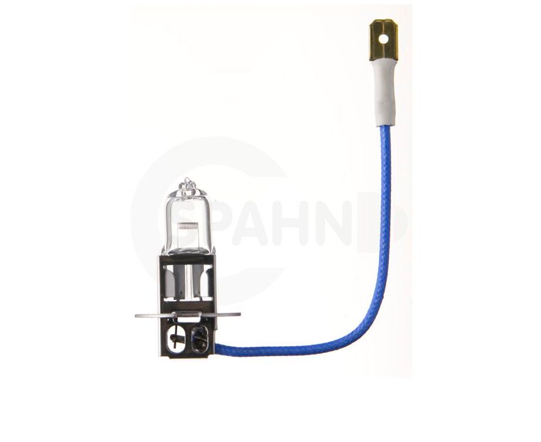 Hochwertige H3 Halogenlampen von Spahn, perfekt geeignet für die Fahrzeugbeleuchtung. Die Lampen werden in einem modernen Design dargestellt, mit Fokus auf Langlebigkeit und außergewöhnlicher Lichtleistung.