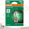 Osram H4 Ultra Life Halogenlampe 12V 60/55W, mit Blisterverpackung, P43t Sockel, 3200K