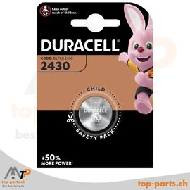 Duracell CR2430 Lithium-Knopfzelle, 3V, 256 mAh, 1er Blister, langlebig und sicher