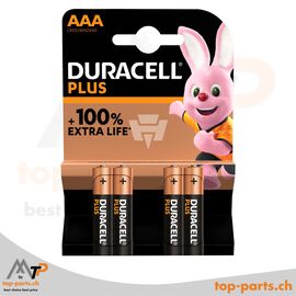 Duracell LR03 Plus Power AAA Micro Alkaline Batterie, 4er Blister
