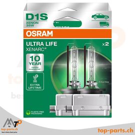 Osram XENARC® D1S Ultra Life 66140ULT-2HB, 12/24V, 35W, in Originalverpackung, PK32d-2, geeignet für Autos und Nutzfahrzeuge