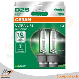 Zwei OSRAM XENARC® D2S ULTRA LIFE 66240ULT-2HB, 35W, P32d-2, in Verpackung