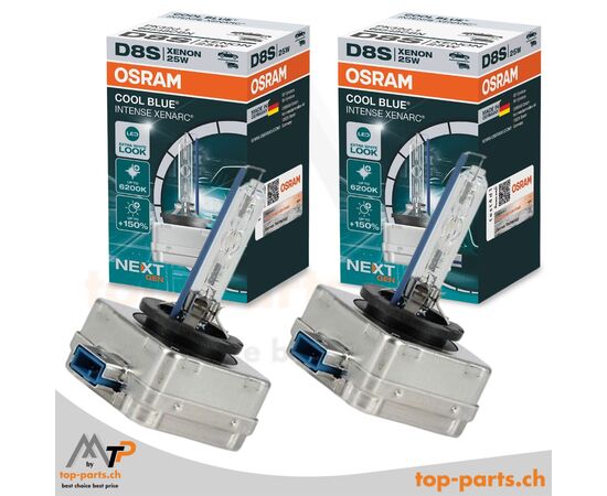 OSRAM XENARC® Cool Blue Intense D8S Xenon-Lampe – modernes, extra weißes Licht mit bis zu 6200K Farbtemperatur für stilvolle und leistungsstarke Fahrzeugbeleuchtung.