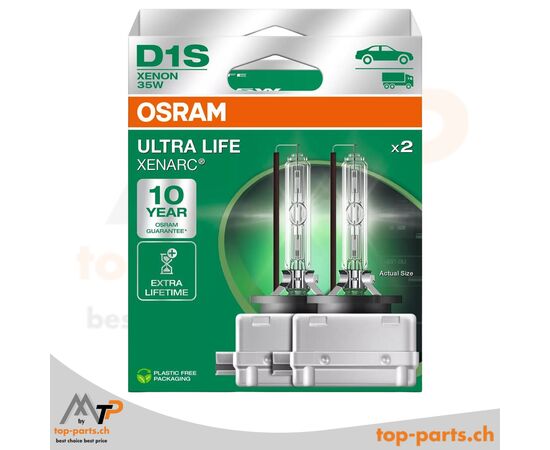 Osram XENARC® D1S Ultra Life 66140ULT-2HB, 12/24V, 35W, in Originalverpackung, PK32d-2, geeignet für Autos und Nutzfahrzeuge