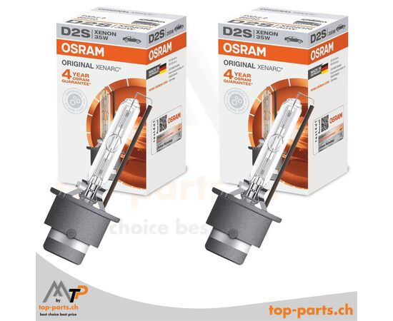 Zwei Osram XENARC® D2S Original 66240, 12/24V, 35W, P32d-2, in Verpackung