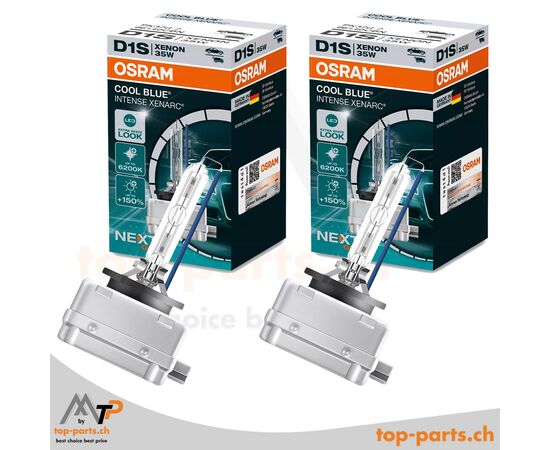 Zwei Osram XENARC® D1S Cool Blue Intense (NextGen) 66140CBN, 12/24V, 35W, in Originalverpackung, PK32d-2, für moderne und stilvolle Scheinwerfer