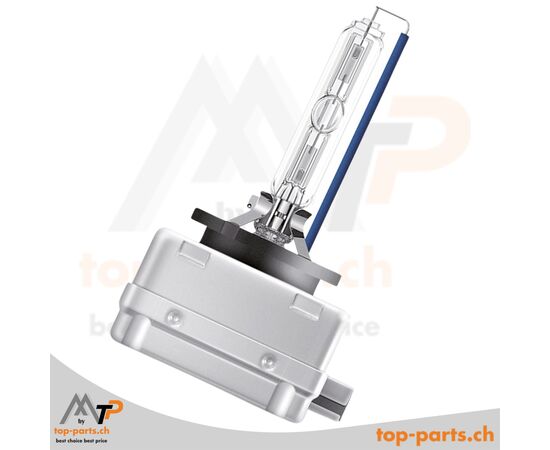 Eine ausgepackte Osram XENARC® D1S Cool Blue Boost 7000K 66140CBB-2HB, 12/24V, 35W, PK32d-2, für LED-ähnliches hyperweißes Licht