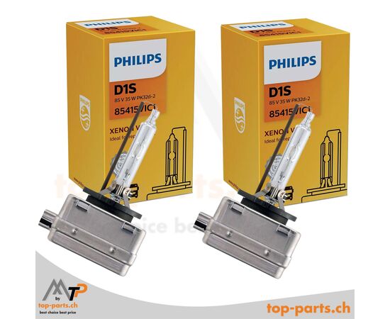 Zwei Philips D1S Vision Xenon 85415VIC1, 12/24V, 35W, in Originalverpackung, PK32d-2, ideal für Hauptscheinwerfer