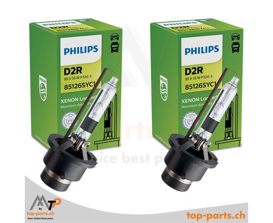 Zwei Philips D2R LongerLife Xenonlampen 85126SYC1, 35W, 12/24V, P32d-3, in Verpackung