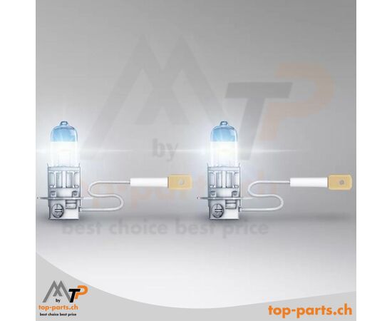 Osram H3 NIGHT BREAKER® LASER +150% 64151NL Halogenlampen 12V 55W PK22s eingeschaltet – Helle Beleuchtung mit 150 m Lichtkegel