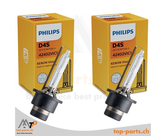 Philips Xenon D4S Vision Lampen Doppelpack – 42402VIC1, langlebige Beleuchtungslösung für optimale Fahrsicherheit