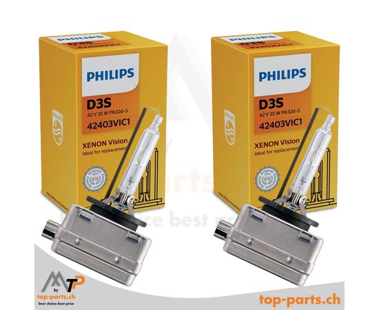 Philips D3S Vision Xenon Lampe 42403VIC1, 35W, 12/24V, PK32d-5 2 Stück im Set