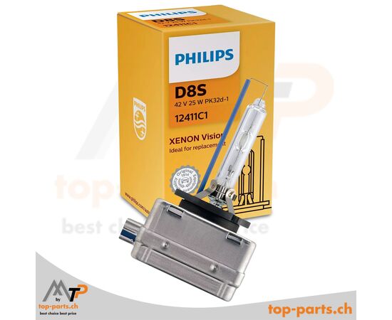 Philips Vision Xenon D8S Lampe 12411C1, 25W, PK32d-1, 4500K, in Verpackung