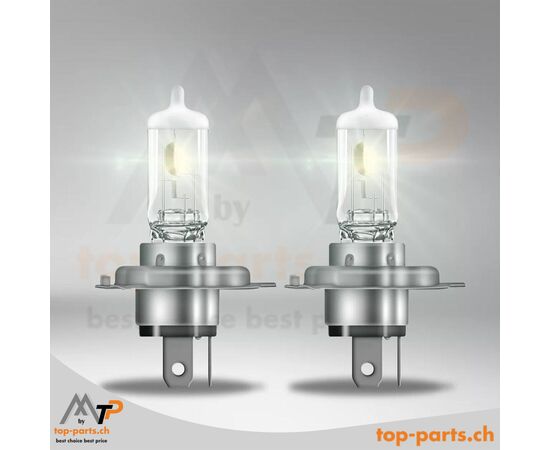 OSRAM Original H4 Halogenlampen 12V 60/55W, leuchtend, ohne Verpackung, P43t Sockel, 3200K