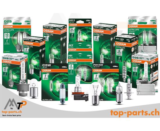 Osram Ultra Life Familie - Die langlebigsten mit bis zu 10 Jahren Garantie - Jetzt kaufen bei Top-parts.ch