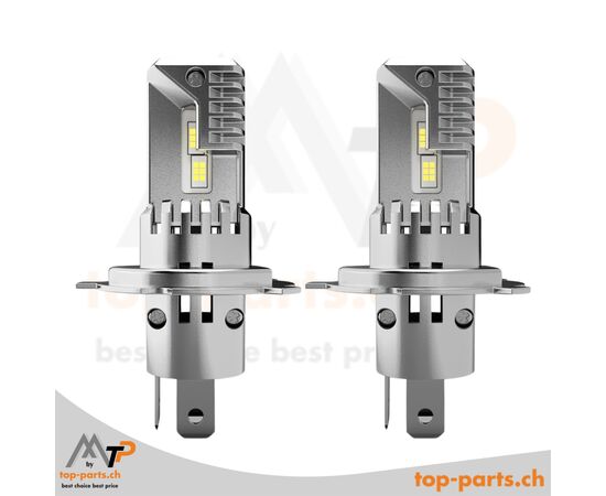 OSRAM H4/H19 LEDriving® HL EASY Gen2 6500K +120% – 2 LED-Lampen mit P43t/PU43t-3-Sockel ohne Verpackung, stylisches und helles Weißlicht