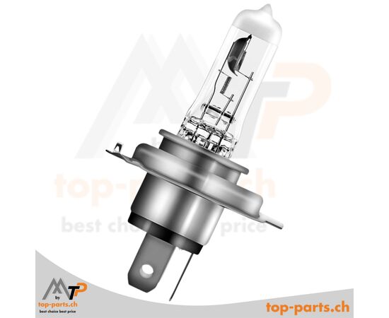 OSRAM H4 NIGHT BREAKER SILVER +100% Halogenlampe ohne Verpackung, 12V 60/55W, P43t, 3200K