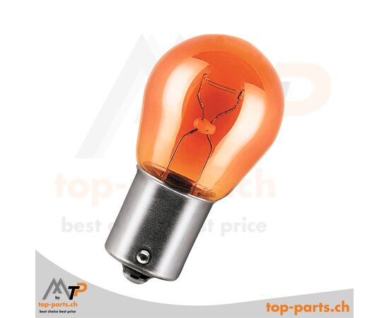 Osram PY21W Ultra Life Kugellampe 12V 21W ohne Verpackung, BAU15s Sockel, langlebige gelbe Signalbeleuchtung