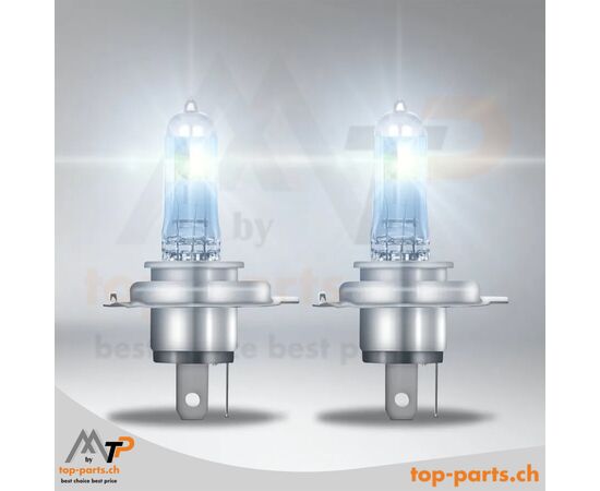 Osram H4 Night Breaker 220 Halogenlampen 12V 60/55W, leuchtend, ohne Verpackung, P43t Sockel, 4500K