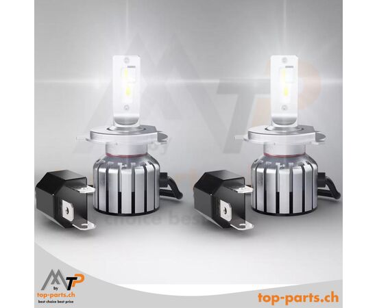 Osram H4/H19 LEDriving HL BRIGHT +300% 6000K – Leuchtende LED-Lampen mit P43t/PU43t-3-Sockel ohne Verpackung, strahlendes 6000K Tageslichtweiß